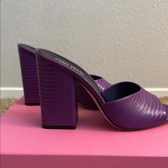 Paris Texas Women's Purple Lizard Anja Mule - Picture 6 of 7